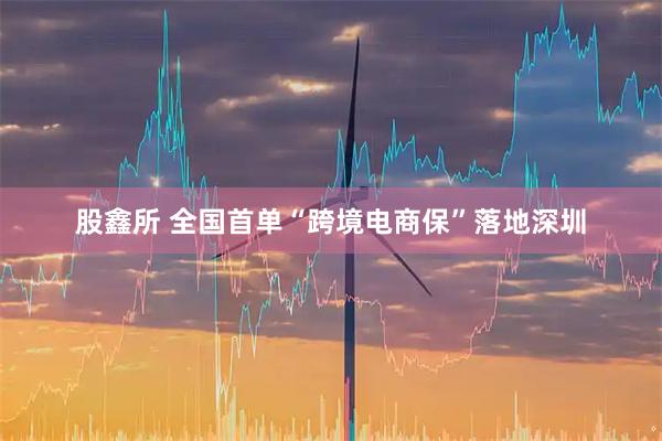 股鑫所 全国首单“跨境电商保”落地深圳